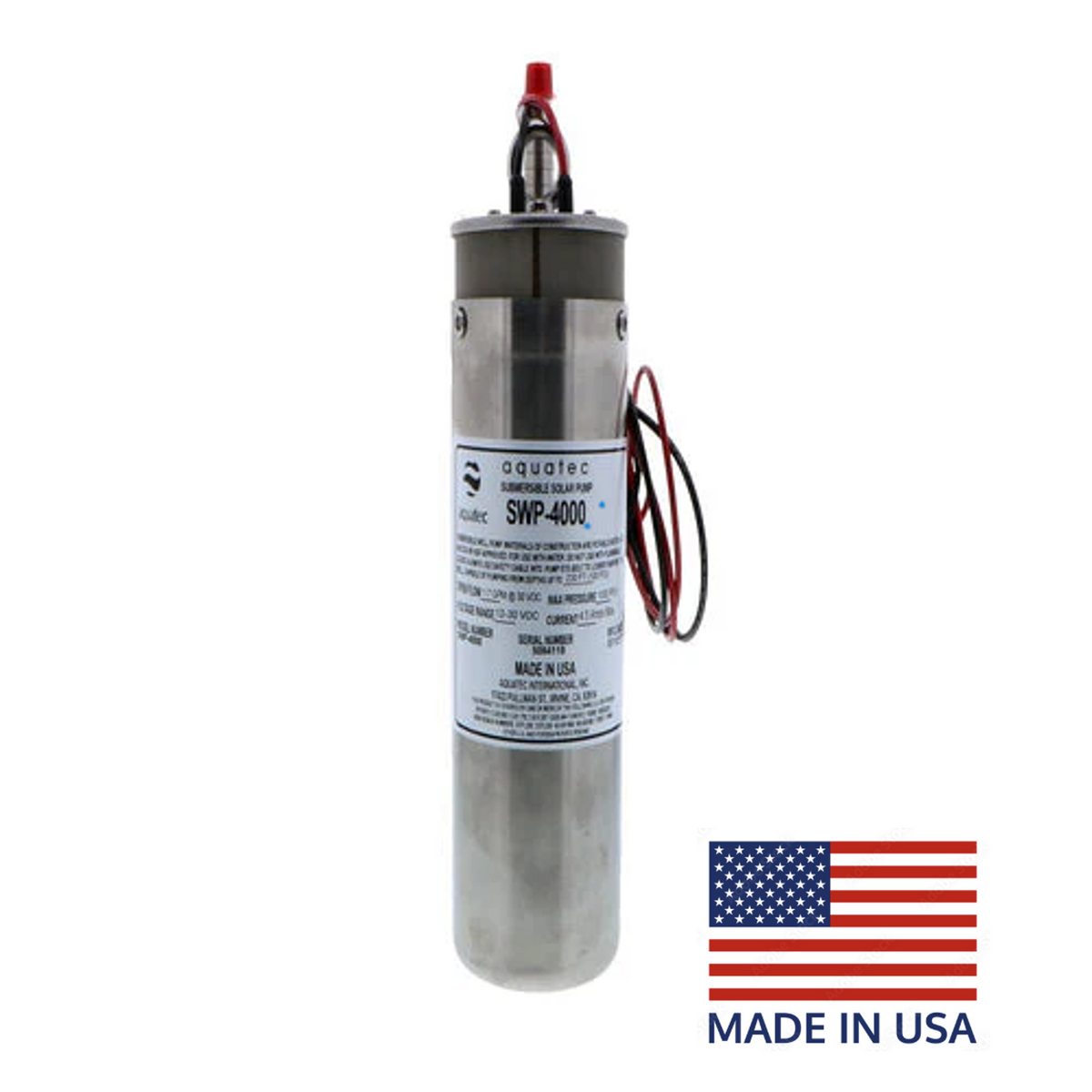 Aquatec SWP-4000 Submersible Solar Water Pump | Made In USA