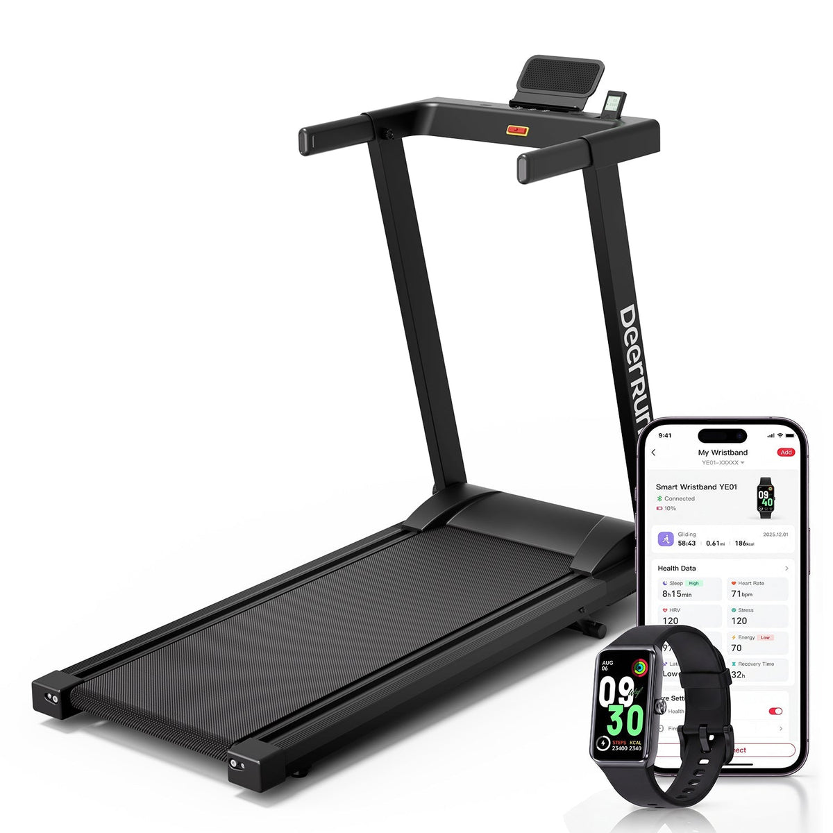 DeerRun A1 Pro Smart Foldable Treadmill with AI Coach