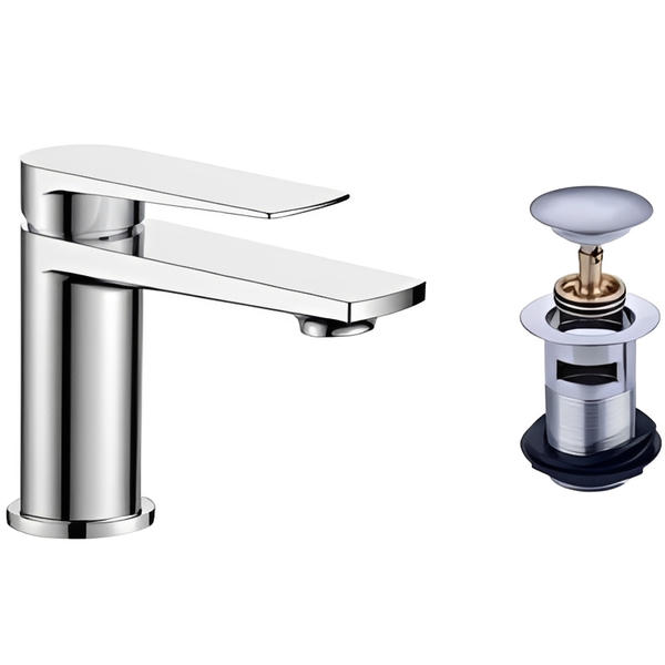 Pezzo Series Chrome Basin Mixer (inc Waste)