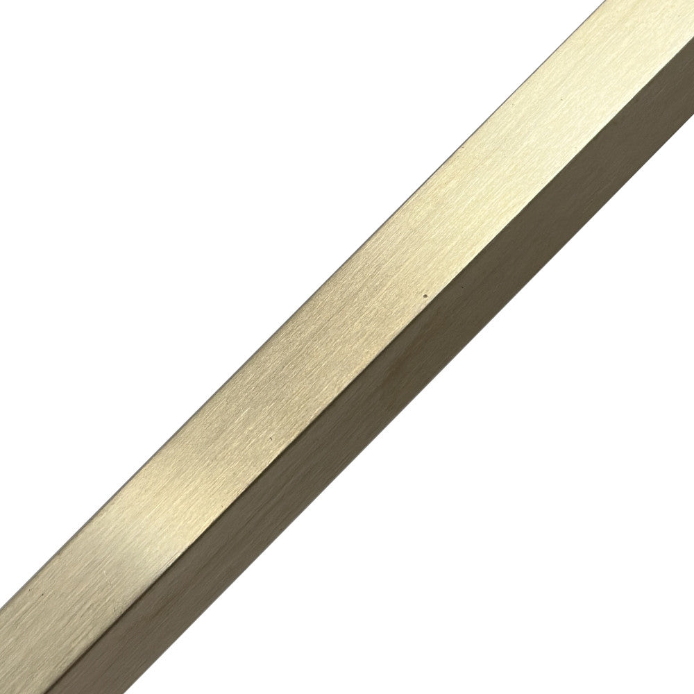 50.8mm x 25.4mm x 3.2mm (2" x 1" x 1/8") Brushed Polished Brass Angle