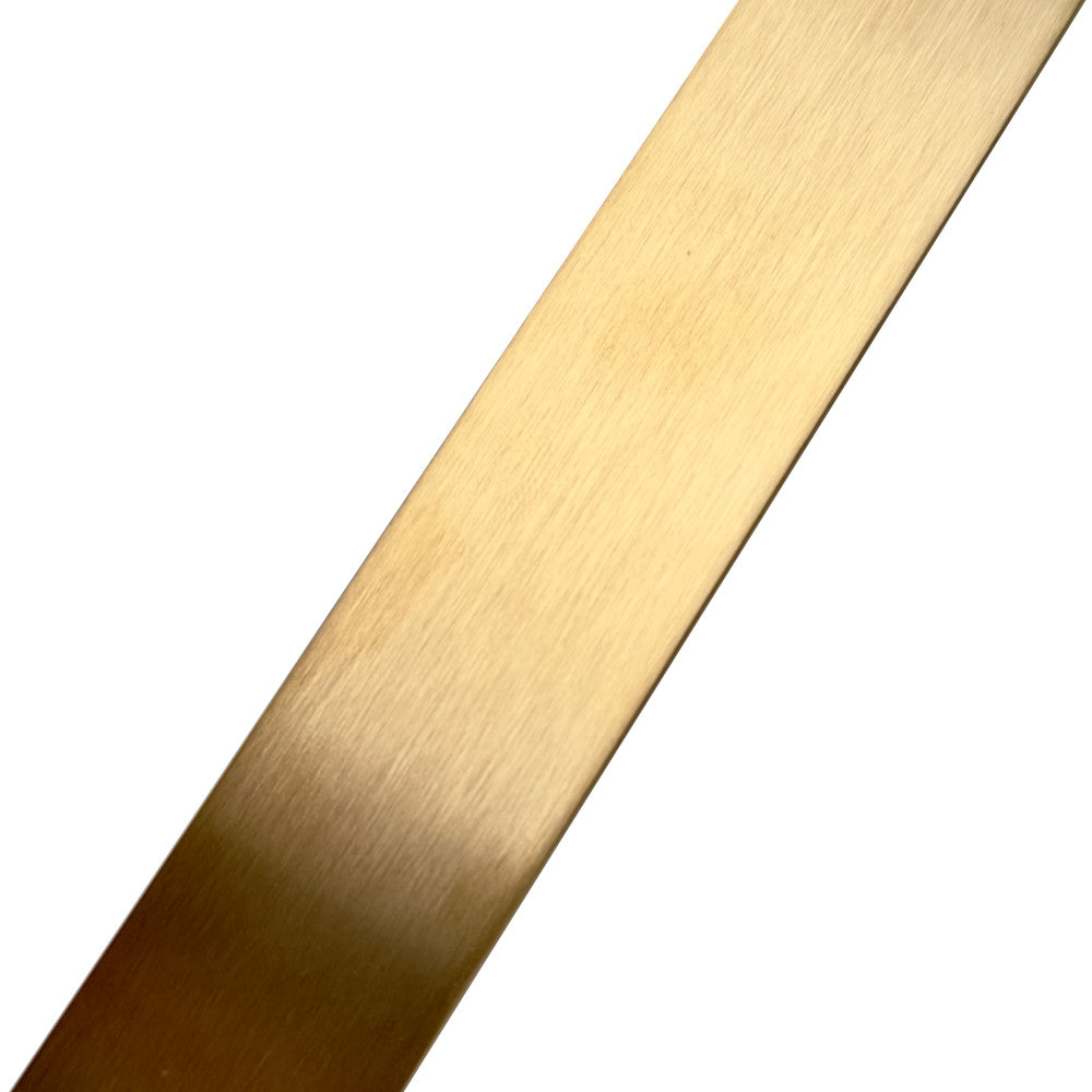 38.1mm x 19mm (1 1/2" x 3/4") Brushed Polished Brass Flat Bar