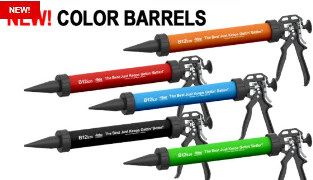 Caulk Gun 12:1 Ratio Sausage Gun by Albion (Color Barrel)