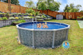 21' x 52" Crystal Clear Resin Salt Round Pool | Closeout