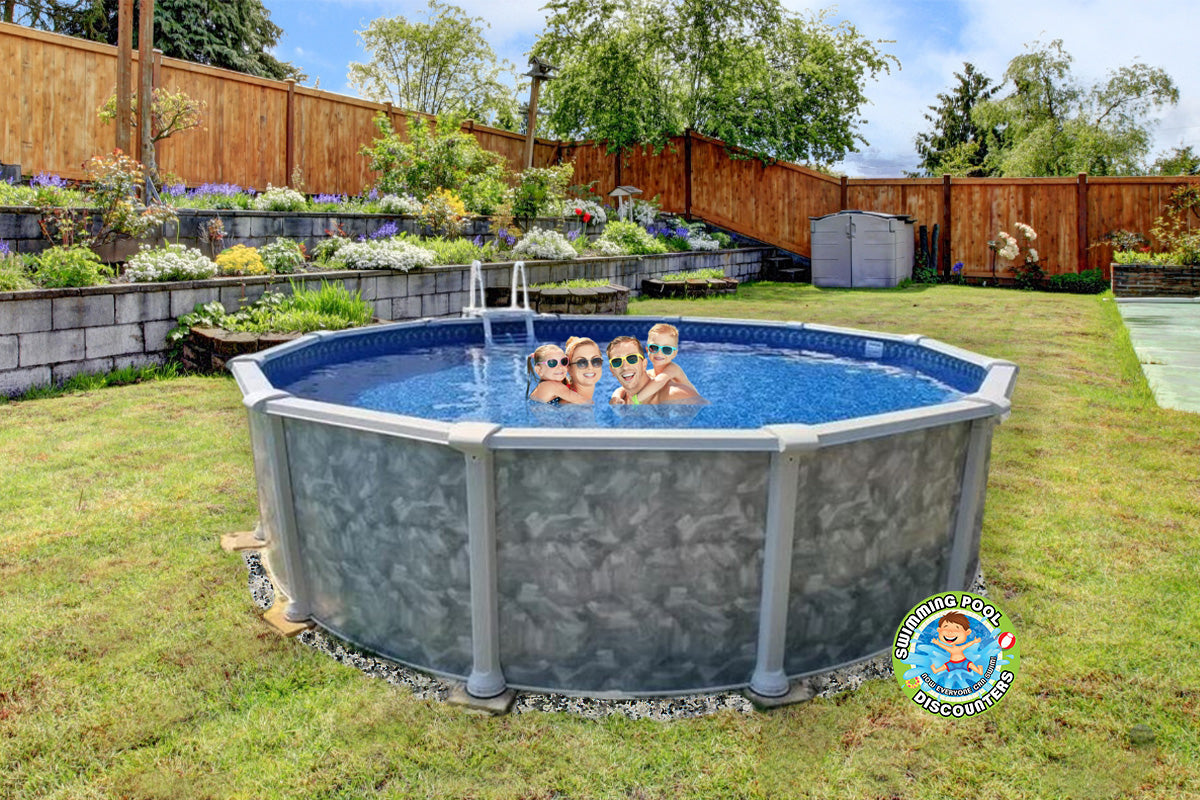 21' x 52" Crystal Clear Resin Salt Round Pool | Closeout