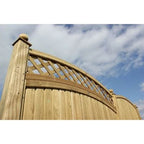Convex Curved Framed Trellis Fence Topper