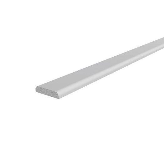White D Mould - 25mm Rounded Edge Trim