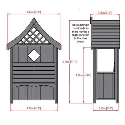 Arum Arbour Seat - 4ft x 2ft (Pressure Treated)