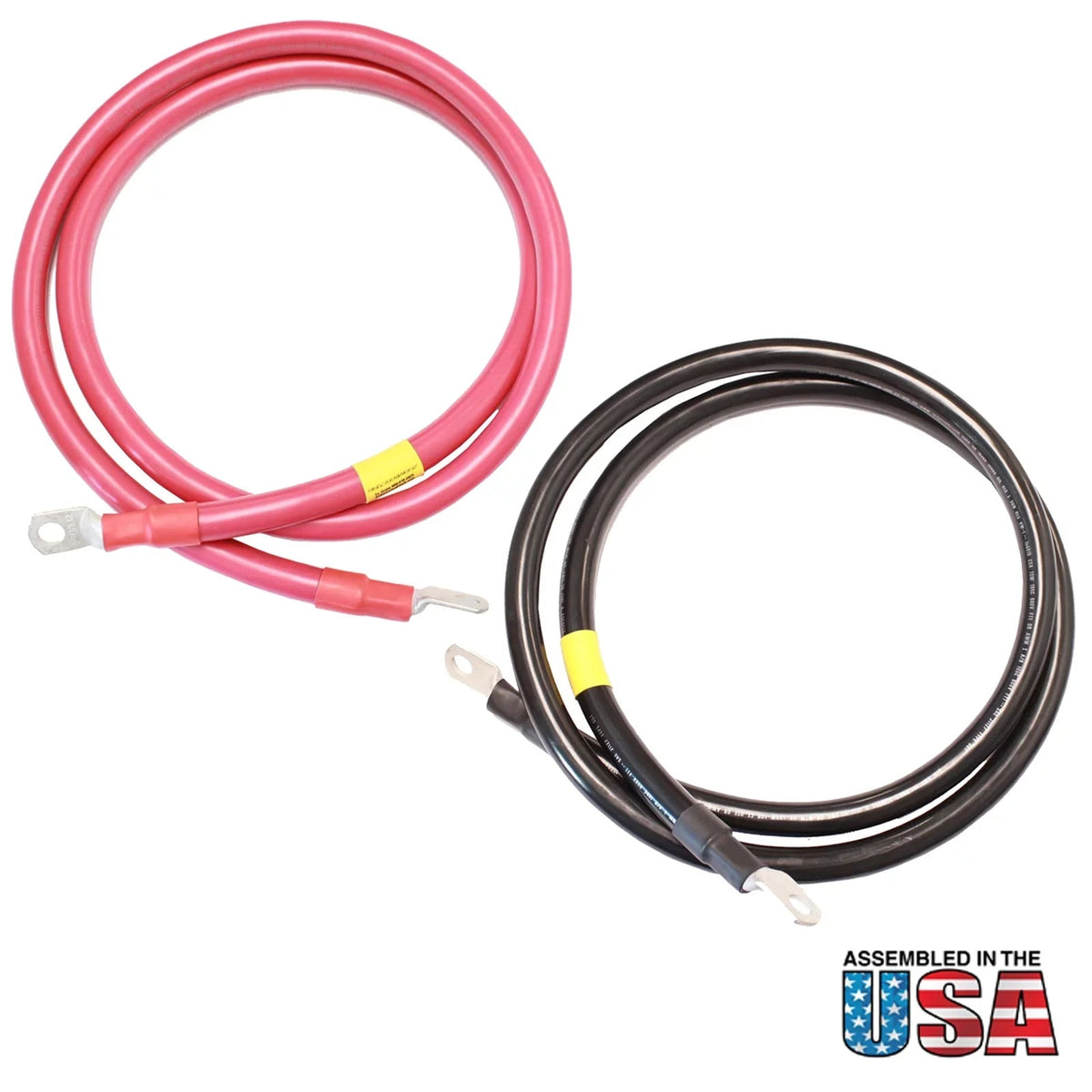 2/0 Battery Cable with 3/8" or 5/16" Lugs | Black Or Red