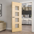 Augusta Oak Prefinished Internal Glazed Door - All Sizes