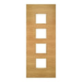 Augusta Prefinished Oak Glazed Internal Fire Door FD30 - All Sizes - Deanta
