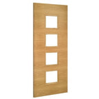 Augusta Oak Prefinished Glazed Internal Fire Door FD30 - All Sizes