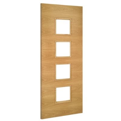 Augusta Oak Prefinished Glazed Internal Fire Door FD30 - All Sizes