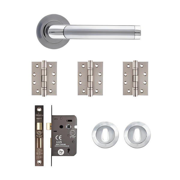 Augustus Mortice Kit Matt Polished Chrome Finish - Deanta