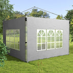 Gazebo Side Panels for 3x3(m) or 3x4(m) Pop Up Gazebo, 2 Pack Sides Replacement, Grey