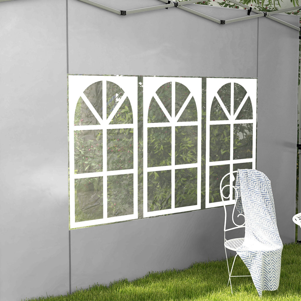 Gazebo Side Panels for 3x3(m) or 3x4(m) Pop Up Gazebo, 2 Pack Sides Replacement, Grey