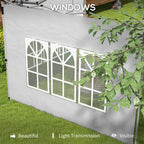 Gazebo Side Panels for 3x3(m) or 3x4(m) Pop Up Gazebo, 2 Pack Sides Replacement, Grey
