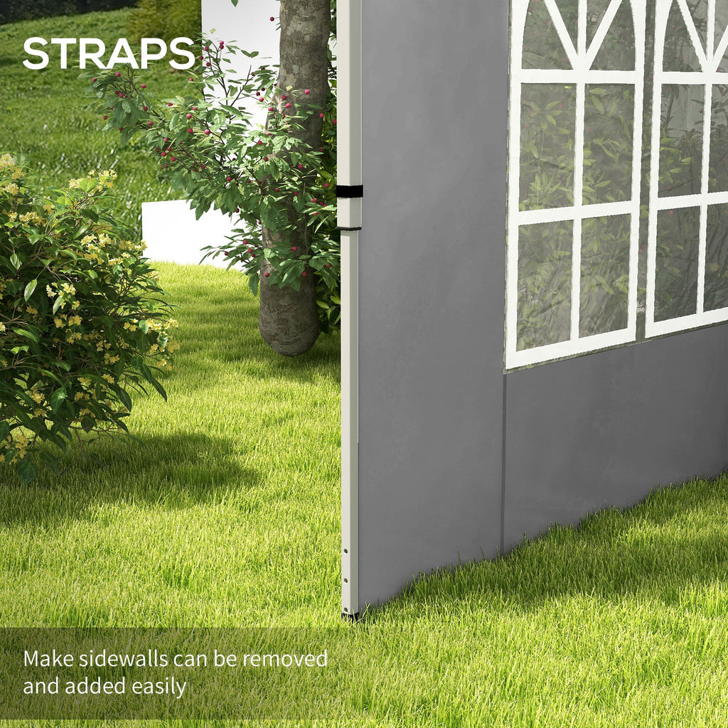 Gazebo Side Panels for 3x3(m) or 3x4(m) Pop Up Gazebo, 2 Pack Sides Replacement, Grey