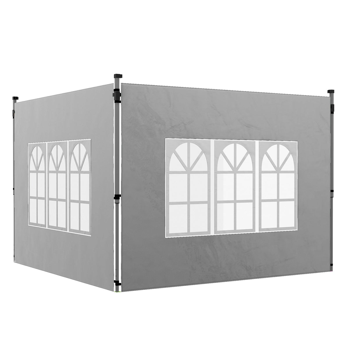 Gazebo Side Panels for 3x3(m) or 3x4(m) Pop Up Gazebo, 2 Pack Sides Replacement, Grey