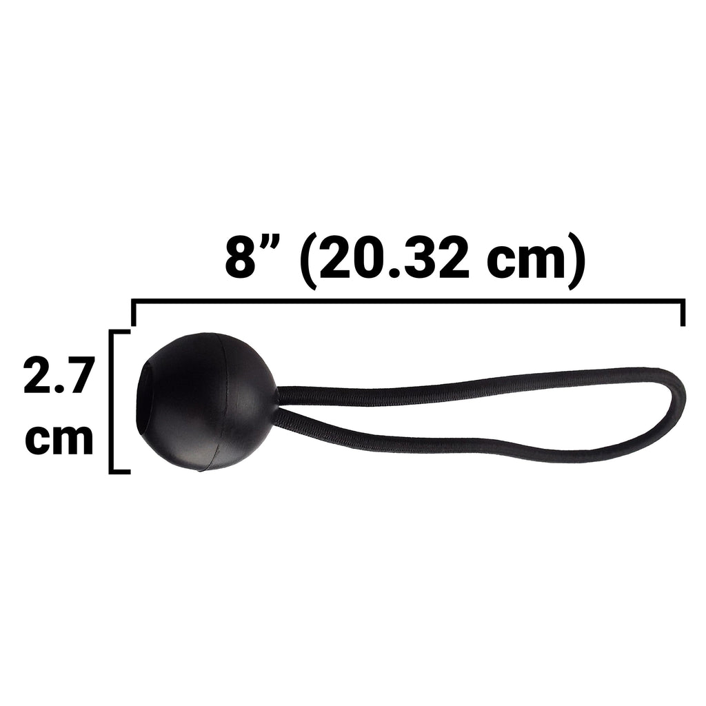 Bungee Ball Mix Black 6" 8” 10" Pack of 30