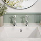 Claremont Topaz Hexagonal Crosshead Basin Pillar Taps