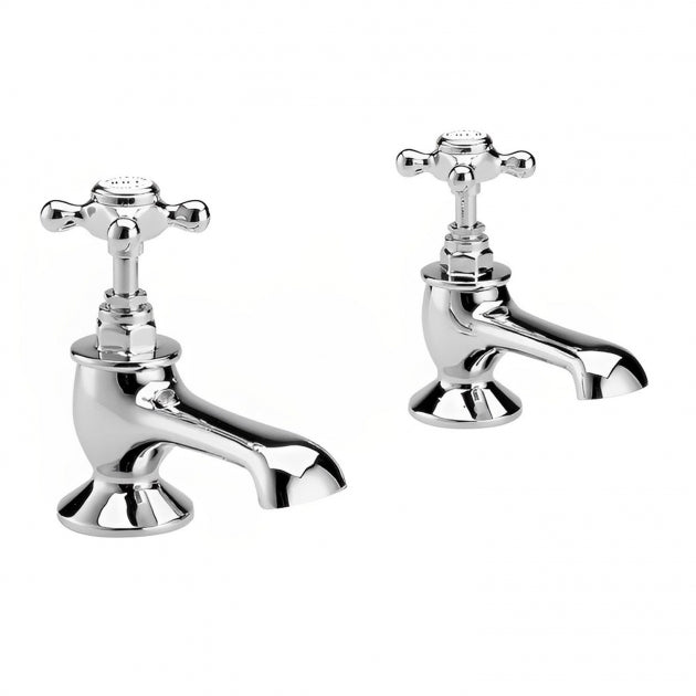 Claremont Topaz Hexagonal Crosshead Basin Pillar Taps
