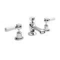 Claremont Topaz 3-Hole Deck Mounted Lever Basin Mixer Tap with Pop Up Waste