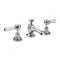 Claremont Topaz 3 Hole Dual Lever Basin Mixer Tap with Pop Up Waste