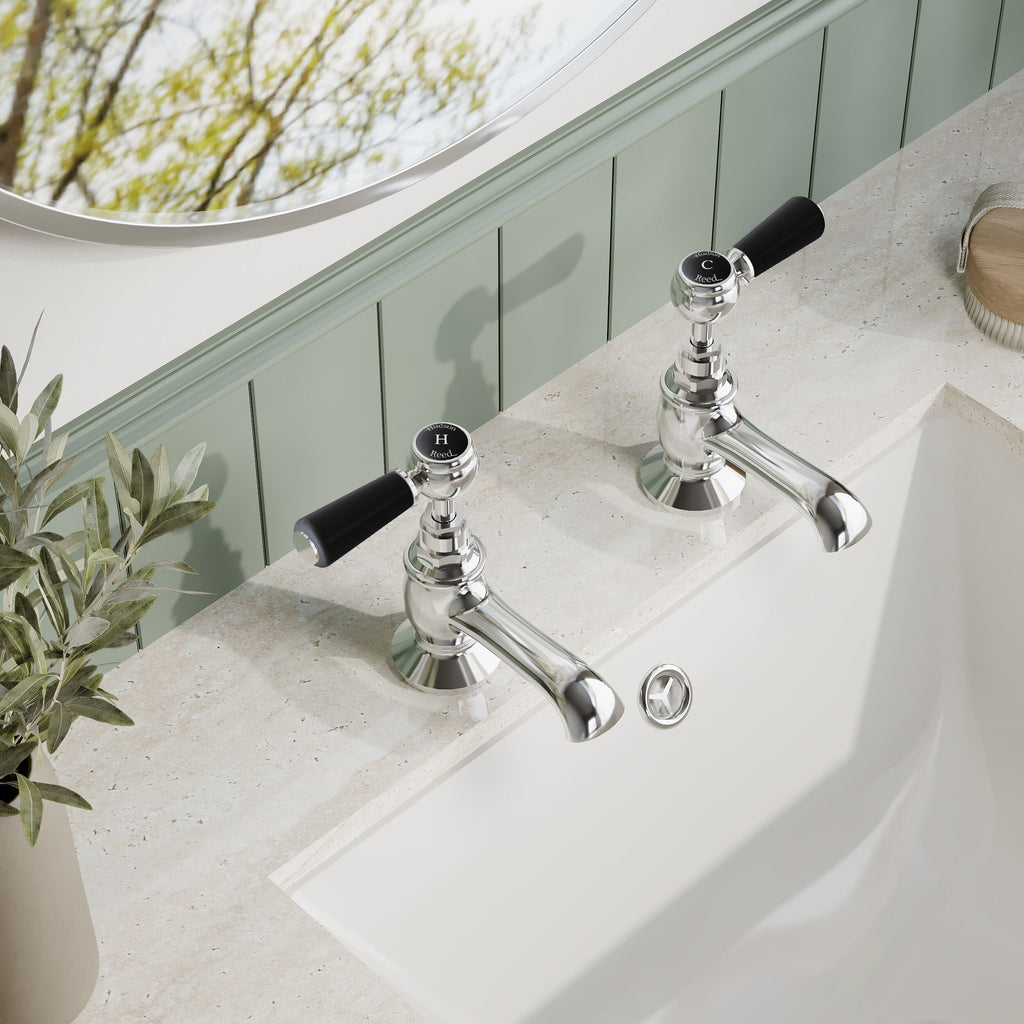 Claremont Topaz Lever Basin Pillar Taps