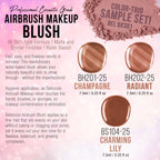 Blush, Shimmer and Bronzer Shade Set (Trio Set) of Belloccio's Professional Airbrush Makeup in 1/4 oz. Bottles