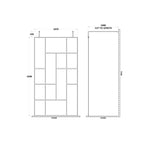 Aspect 8mm Glass Abstract Frame Wetroom Panel - Matt Black