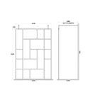Aspect 8mm Glass Abstract Frame Wetroom Panel - Matt Black