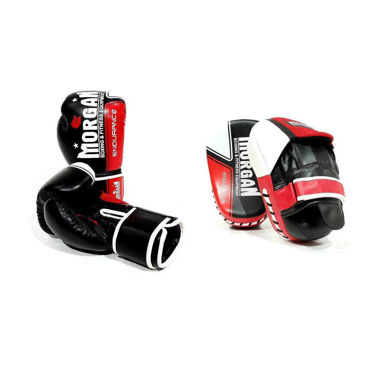 Morgan Endurance Pro Focus Pad & Boxing Gloves Set
