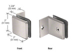 CRL Fixed Panel Beveled Clamp with Small Leg