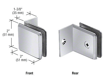 CRL Fixed Panel Beveled Clamp with Small Leg