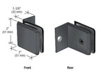 CRL Fixed Panel Beveled Clamp with Small Leg