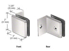 CRL Fixed Panel Beveled Clamp with Small Leg