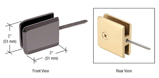 CRL Square Beveled Wall Mount Movable Transom Clamp