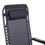 Foldable Reclining Zero Gravity Rocker, Pillow, Cup & Phone Holder, Black