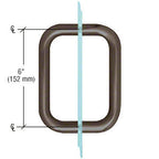 CRL 6" BM Series Back-to-Back Handle Without Metal Washers