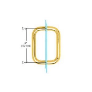 CRL 6" BM Series Back-to-Back Handle Without Metal Washers
