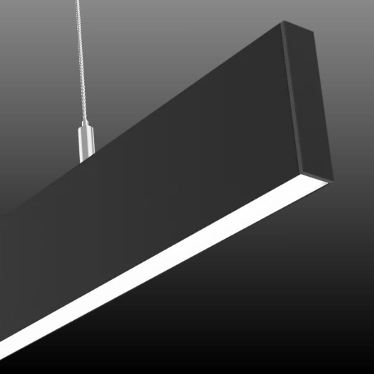 RAB BOAE8PB 8 ft Edge Linear Light 80W 10962 Lumens Selectable CCT 120-277V Black