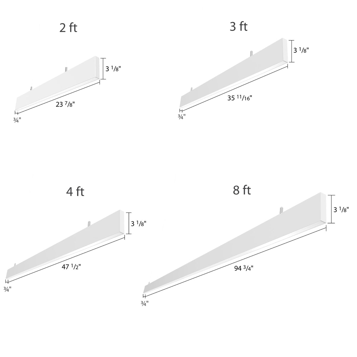 RAB BOAE3PW 3 ft Edge Linear Light 30W 4057 Lumens Selectable CCT 120-277V White