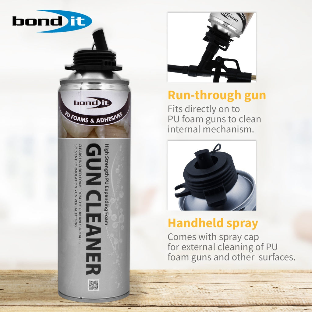 Heavy Duty Teflon PU Foam Gun + Cleaner