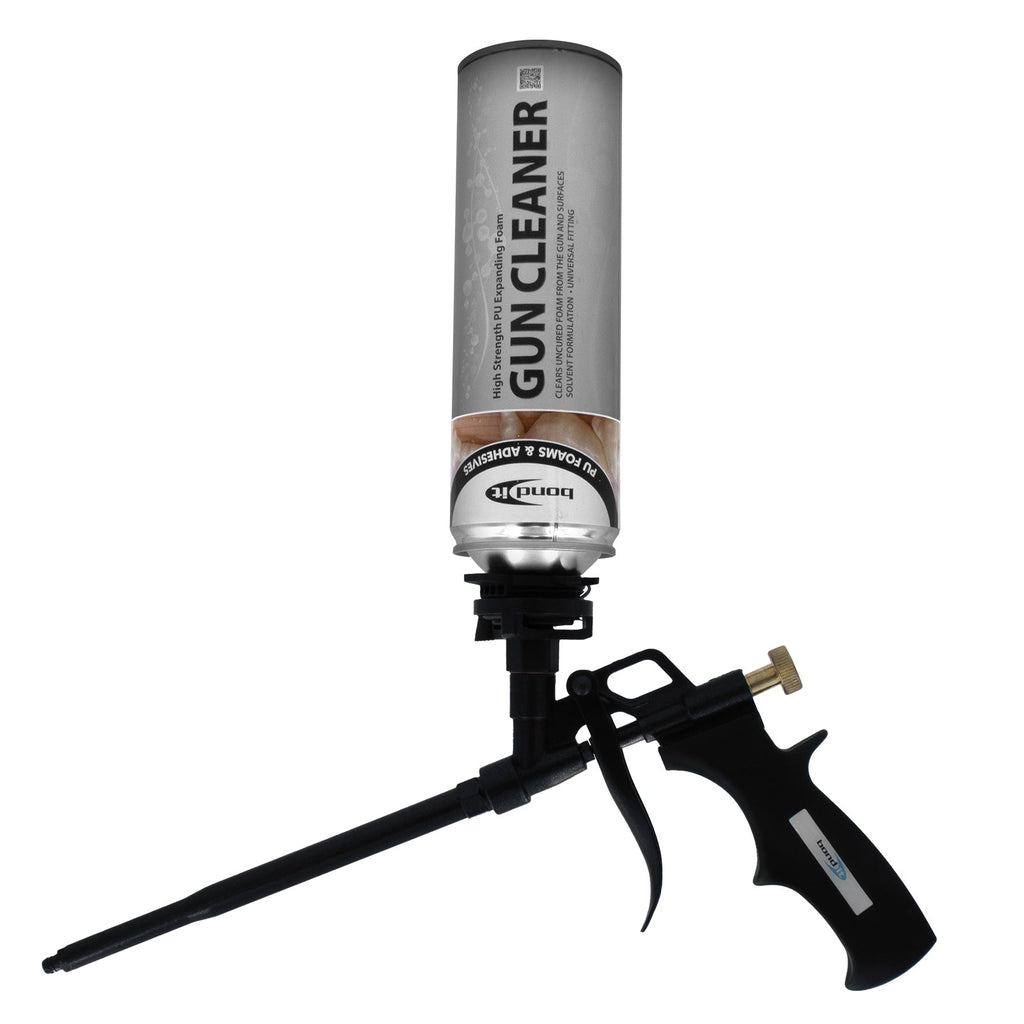 Heavy Duty Teflon PU Foam Gun + Cleaner