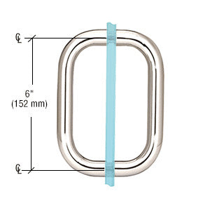 CRL 6" Back-to-Back Solid Brass 3/4" Diameter Pull Handles Without Metal Washers
