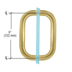 CRL 6" Back-to-Back Solid Brass 3/4" Diameter Pull Handles Without Metal Washers