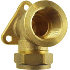 Wall Mount Copper Pipe 22mm 3/4" BSPF