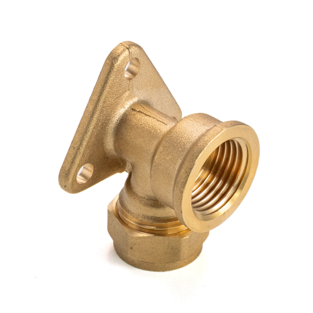 15mm Brass Wall Flange Kit with Lever Tap with Hose Barb and Side Lock