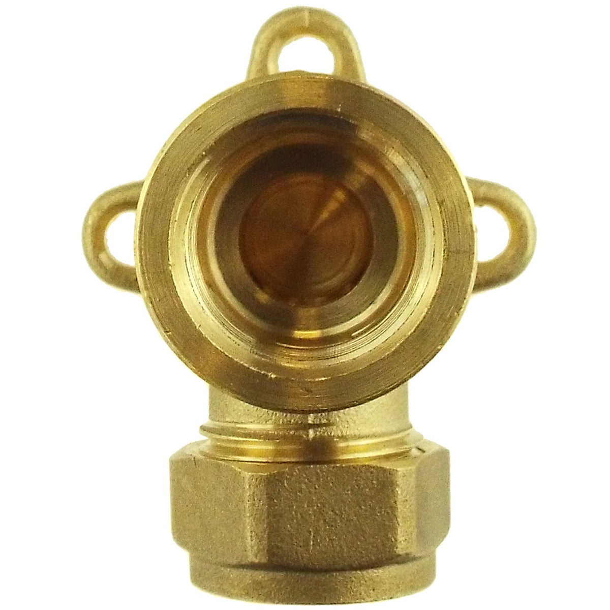 15mm Brass Wall Flange Kit with Barbed Lever Tap