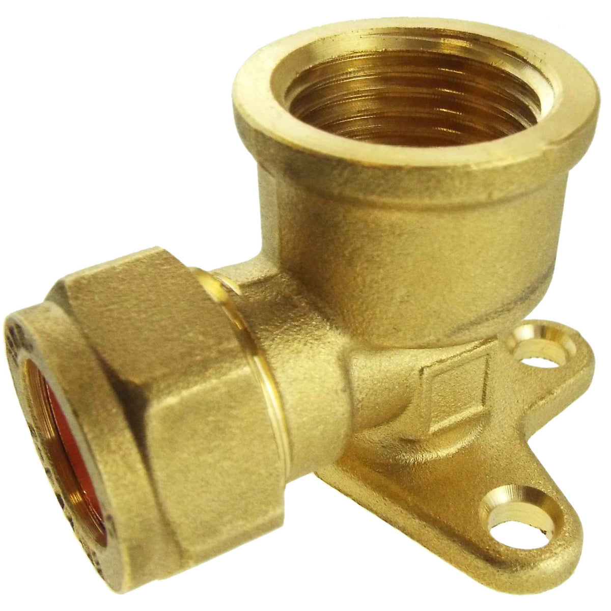 15mm Brass Wall Flange Kit with Barbed Lever Tap